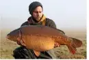  ??  ?? This 36lb mirror completed the hat-trick.