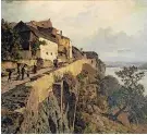  ?? BILD: SN/ FRANZ SCHAUER ?? „Blick nach Dürnstein von Westen aus“von Max Suppantsch­itsch, Öl auf Leinwand, datiert 1891.