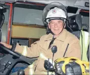  ??  ?? Matamata Volunteer Fire Brigade chief fire officer Brian Hunter hung up his fire fighting gear after 34 years – 19 of those as chief fire officer.