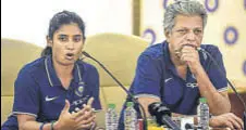  ?? PTI ?? Indian women's ODI captain Mithali Raj with coach WV Raman.