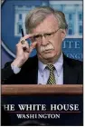  ?? The New York Times/TOM BRENNER ?? John Bolton, longtime Republican hawk, said Tuesday about his departure as national security adviser: “I will have my say in due course.”