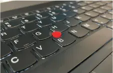  ??  ?? The Thinkpad X1 Nano boasts a deep, comfy keyboard. And behold the Trackpoint!