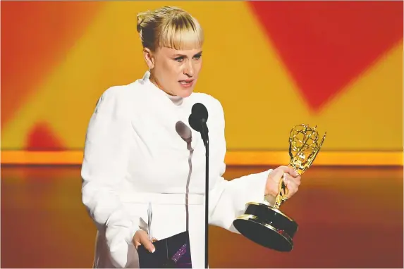  ?? GETTY IMAGES ?? Patricia Arquette talked about the death of her sister, trans actress Alexis Arquette, after winning an Emmy Sunday. “We need to really change this, and I think we can.”