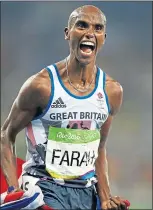  ??  ?? Sir Mo Farah is going back to the track
