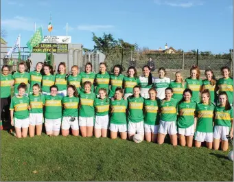  ??  ?? The Tourlestra­ne ladies side that are through to the All-Ireland Junior final. Pic: Keith Gilroy.