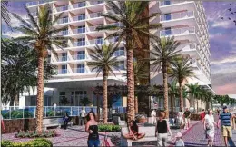  ?? CONTRIBUTE­D ?? The 4th District Court of Appeal rejected a proposed hotel on the site of the Palm Harbor Marina on the West Palm waterfront because it exceeded the fourstory limit on the land lease.