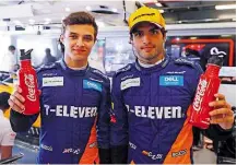  ??  ?? TEAMWORK Norris (left) and Sainz will continue to be McLaren team mates in 2020