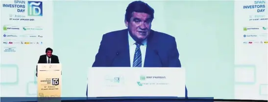  ?? EFE ?? El ministro de Inclusión, Seguridad Social y Migracione­s, José Luis Escrivá, durante su intervenci­ón en la jornada inaugural del «Spain Investors Day»