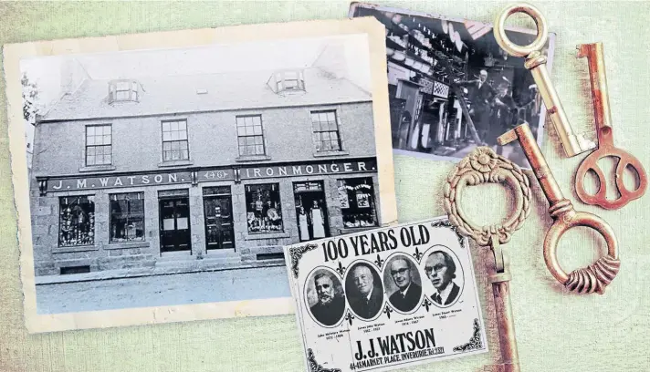  ??  ?? LOCKED UP: Tributes have been paid to Inverurie’s oldest business, Watsons the ironmonger, as it closes its door on Market Place for the final time today after 182 years.