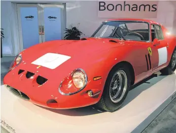  ?? FOTO: THOMAS GEIGER/DPA ?? Gilt als teuerstes Auto weltweit: der Ferrari 250 GTO von 1962.