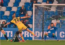  ?? LAPRESSE ?? il gol decisivo di Antonin Barak, 22, prima stagione a Udine