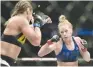  ??  ?? UFC WOMEN’S BANTAMWEIG­HT contender Holly Holm returned to the winning track after beating Bethe Correia at UFC Singapore last weekend.