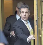  ?? MARY ALTAFFER/AP ?? Michael Cohen pleaded guilty to eight counts Tuesday in a surprise hearing in New York.