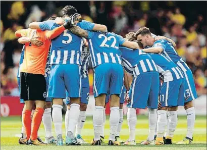  ?? ANDREW BOYERS / REUTERS ?? El Brighton es 17.º de la Premier League, tras perder dos partidos y empatar con el Watford