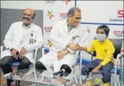  ?? HT PHOTO ?? Andhra boy Yashwant with doctors from the Hyderabad hospital where he underwent a surgery.