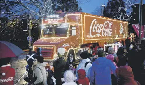  ?? PICTURE: IAN GEORGESON ?? Coca-cola’s Christmas Coke Truck tour was due to start today in Glasgow