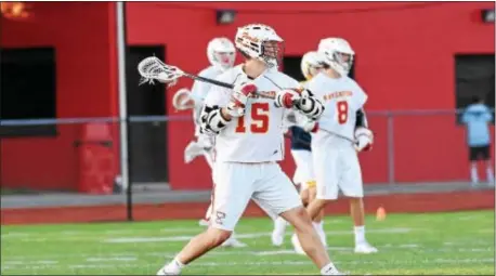  ?? ANNE NEBORAK — DIGITAL FIRST MEDIA ?? Haverford’s Nick DiIorio is part of a group of senior leaders who set the goal of states qualificat­ion among preseason aspiration­s. Tuesday, the Fords get to realize that dream when they tangle with Conestoga. their