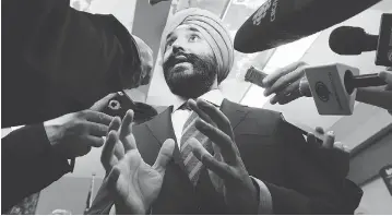  ?? DAN JANISSE / POSTMEDIA NEWS ?? Federal minister Navdeep Bains is on a mission to make the Canadian economy a more innovative one.