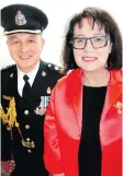  ??  ?? Aide de camp and former city police inspector Bob Usui escorted Lt.Gov. Janet Austin at a B.C. Women’s Hospital Foundation fundraiser.