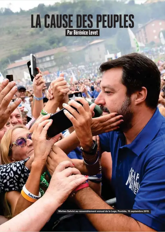  ??  ?? Matteo Salvini au rassemblem­ent annuel de la Lega, Pontida, 15 septembre 2019.
