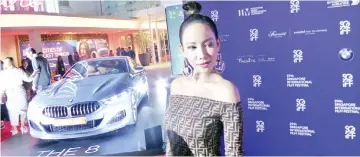  ??  ?? ‘Crazy Rich Asians’ actress Fiona Xie arriving for the film festival in Singapore.