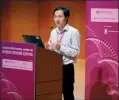  ?? AP PHOTO KIN CHEUNG ?? He Jiankui, a Chinese researcher, speaks during the Human Genome Editing Conference in Hong Kong, Wednesday. He made his first public comments about his claim to have helped make the world’s first gene-edited babies.