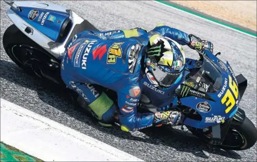  ??  ?? Joan Mir pilota la Suzuki GSX-RR durante la clasificac­ión del GP de Austria 2021 celebrado en el Red Bull Ring de Spielberg.