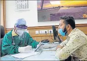  ?? ANI ?? A patient consults a doctor at the out-patient department of Sir Ganga Ram Hospital in New Delhi.