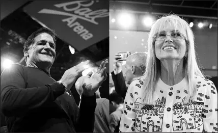  ?? FILE PHOTOS ?? Mark Cuban, left, has sold a controllin­g share of the NBA’S Dallas Mavericks to Dr. Miriam Adelson, right, and her family. The Adelsons are majority owners of Las Vegas Sands Corp.