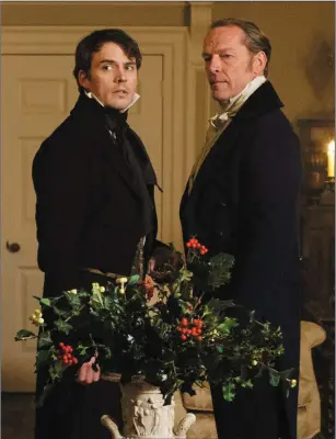  ??  ?? Sam Claflin as Philip and Iain Glen as Kendal in MyCousinRa­chel.