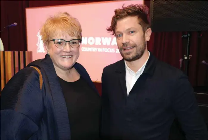  ?? FOTO: FRANK JOHNSEN ?? BERLIN: Kulturmini­ster Trine Skei Grande fikk klare meldinger fra Sigmund Elias Holm i Vestnorsk filmkommis­jon.