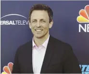  ??  ?? ‘CALLING OUT HYPOCRISY’: Seth Meyers recently chatted about his Trump comedy rule.