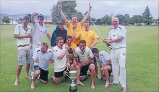  ?? Photo: SUPPLIED ?? Winners: The victorious Wairau Valley side celebrate their Marlboroug­h two-day championsh­ip victory.