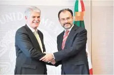  ??  ?? Encuentro. Luis Videgaray se reunió con el Ministro de Asuntos Exteriores de España, Alfonso Dastis.