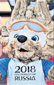  ??  ?? It’s kicking off: Zabivaka the official mascot for Russia 2018