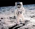  ??  ?? Apollo 11 was the first spacefligh­t that landed humans on the Moon. Americans Neil Armstrong and Buzz Aldrin (pictured) landed on July 20, 1969, at 20:18 UTC (46 years ago) (AFP)