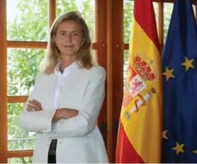  ?? JOHN DURAN ?? La embajadora de España en Costa Rica, Cristina Pérez, conversó con La Nación sobre la declaració­n de emergencia.