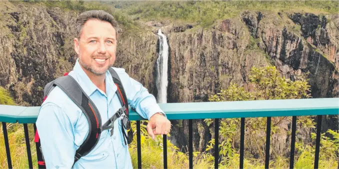  ?? ?? Hinchinbro­ok MP Nick Dametto at Wallaman Falls Lookout West of Ingham.