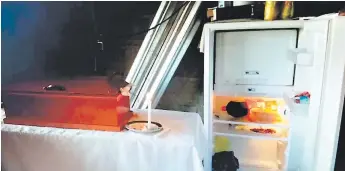  ?? FOTO: EL HERALDO ?? La pequeñita pasó tres días en este refrigerad­or por decisión de su padre.