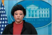  ?? ASSOCIATED PRESS FILE ?? Office of Management and Budget director Shalanda Young speaks about the possible government shutdown during the daily briefing at the White House in Washington, Friday, Sept. 29, 2023.