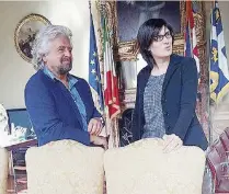  ?? Ansa ?? La sindaca Beppe Grillo con Chiara Appendino