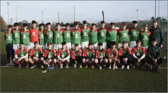  ??  ?? The Gorey CS side who defeated Naas CBS in Bray last Friday morning. Photo: Barbara Flynn