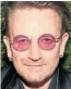  ??  ?? Sorry, says Bono