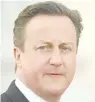  ??  ?? David Cameron