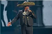  ?? CHRIS PIZZELLO/ASSOCIATED PRESS FILE PHOTO ?? Vicente Fernández performs at the 2019 Latin Grammy Awards in Las Vegas, Nev. The Mexican singer died Sunday, relatives reported. He was 81 years old.