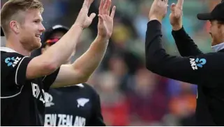  ??  ?? THIRD WIN: New Zealand got their third victory of the ICC Men’s Cricket World Cup 2019 by seven wickets against Afghanista­n.