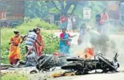  ?? PTI FILE ?? In May, panchayat polls in Bengal were marred by clashes, which have continued over the formation of panchayat boards.