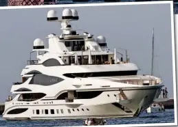  ??  ?? Floating pleasure palace: Sir Philip’s mega-yacht Lionheart