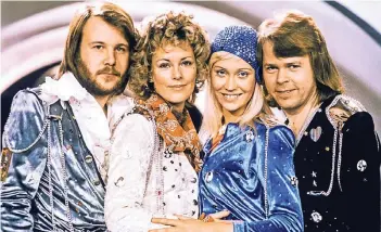  ?? FOTO: RTR ?? Die schwedisch­e Band Abba hat bis heute viele Fans in Deutschlan­d.