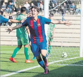  ?? FOTO: FCB ?? Juan Miranda El azulgrana fue el autor del único gol del Barça ante la Peña Deportiva